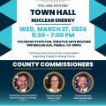 Town Hall on Nuclear Energy: Wed, March 27, 2024 from 5:30 to 7pm, Colorado State Fair Creative Arts Building, 10001 Beulah Ave