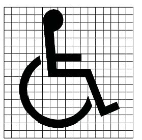 International symbol of accessibility proportions