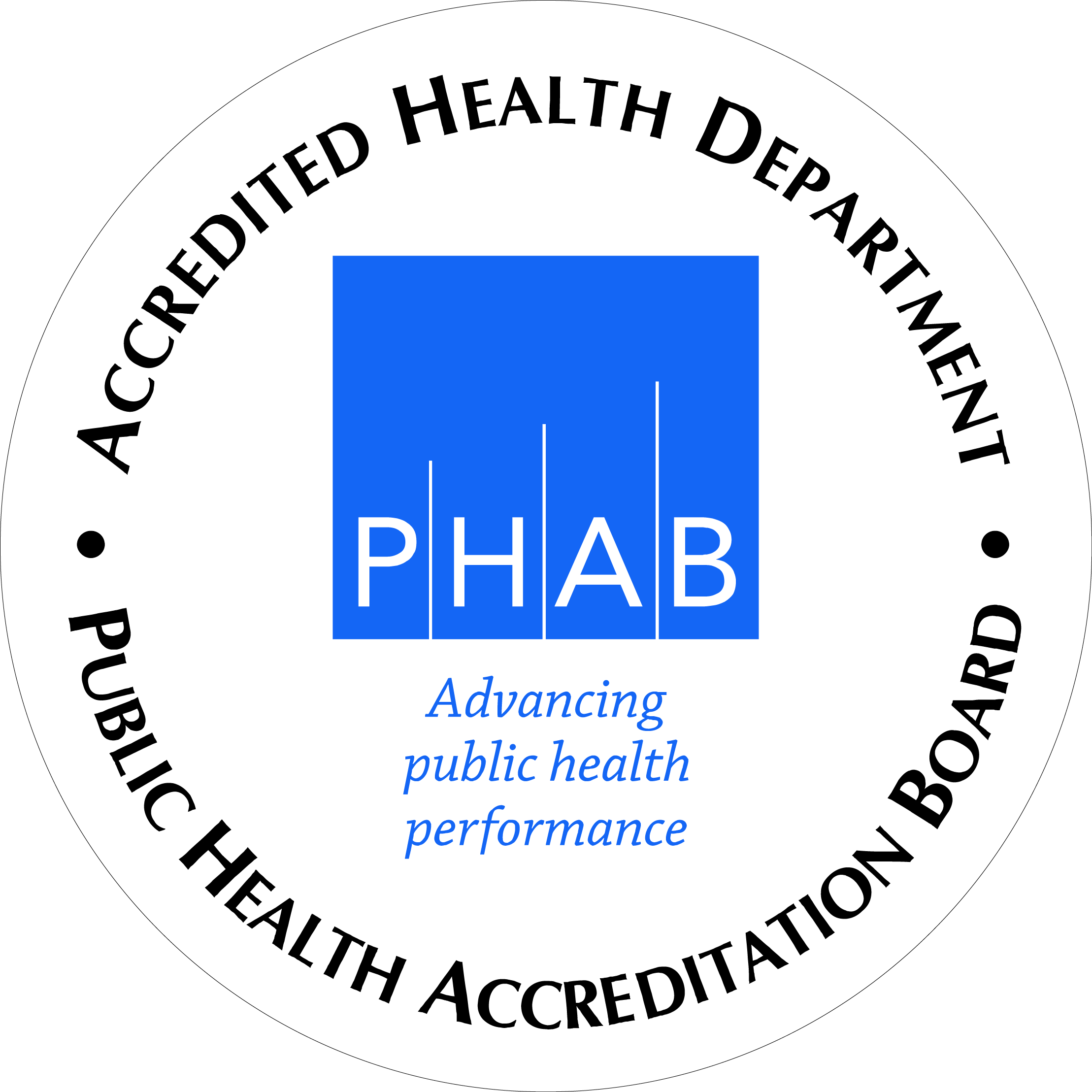 Accredited Health Department Seal from the Public Health Accreditation Board 