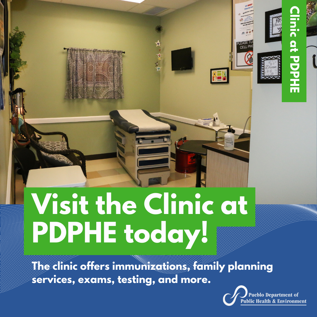 Clinic at PDPHE - Visit the Clinic at PDPHE today! The clinic offers immunizations, family planning services, exams, testing, and more.