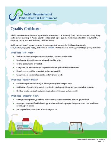 Quality Childcare Definition 