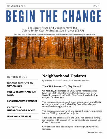 October 2021CSRP Newsletter Cover