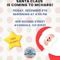 Cookies with Santa at McHarg Community Center flyer