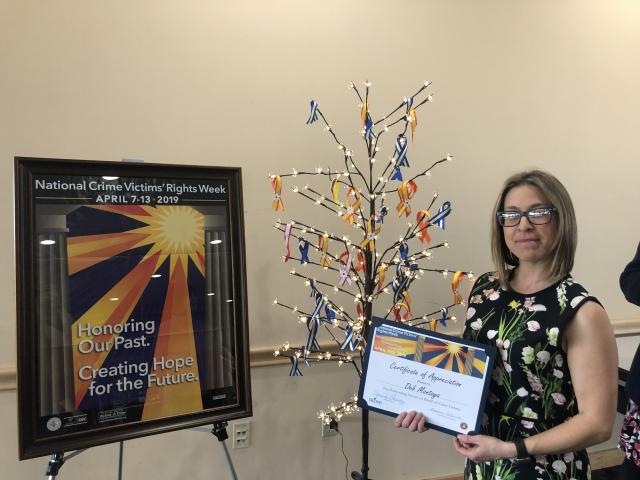 Executive Admin Assistant Deb Montoya recognized during VRA Week - October 2019