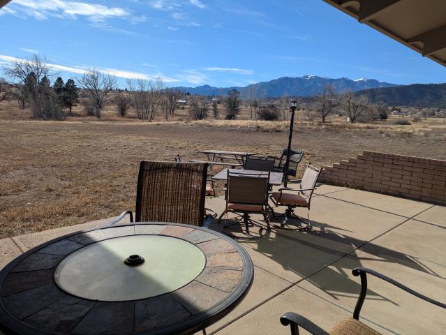 The patio of the Kalman community center