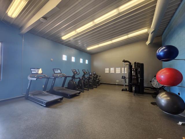 A different angle of the rec center fitness room